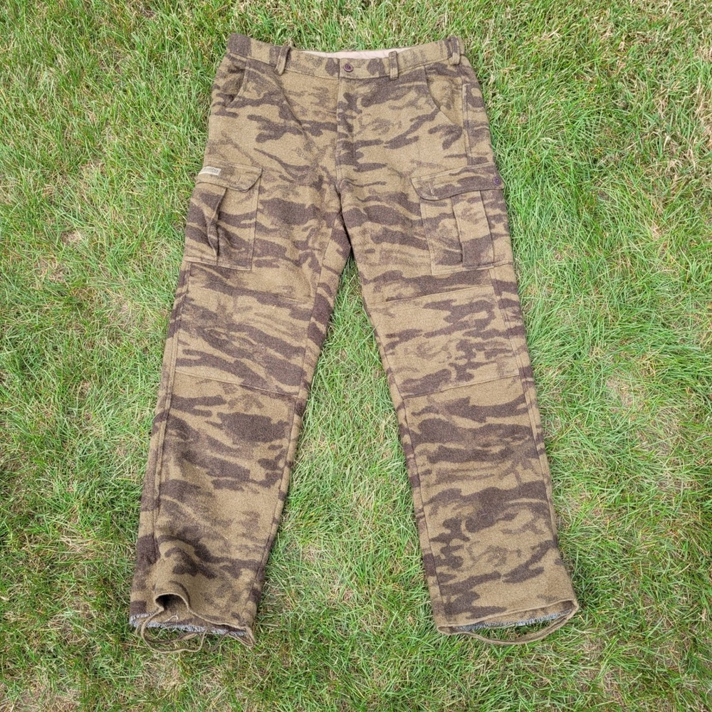 Vintage Columbia Cargo Pants Camo Wool Blend Gallatin Range 40x34 Hunting HM8040